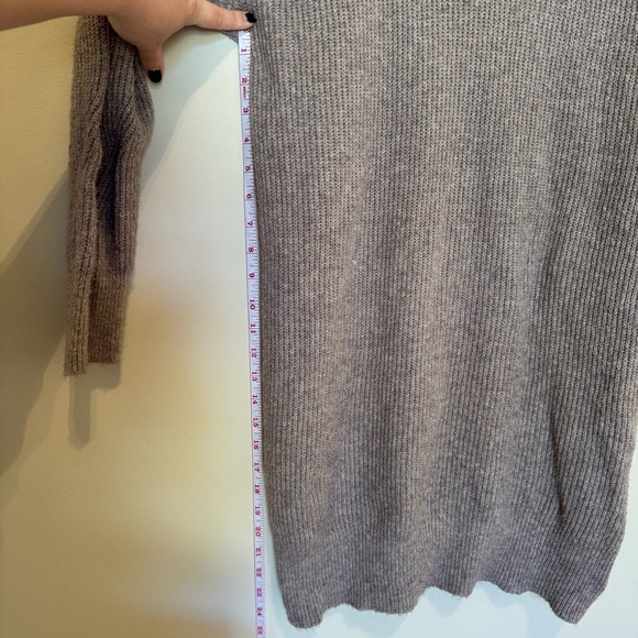 Aerie Cozyup Funnel Neck Taupe Sweater Dress size Small - Picture 10 of 10